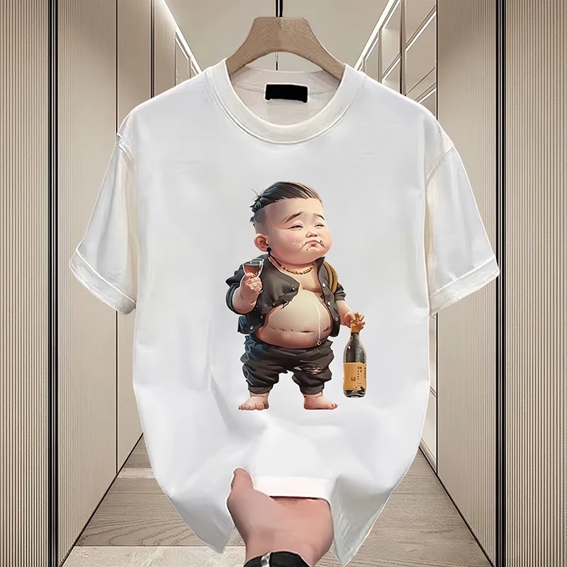 Cotton Graphic Print White Oversized T-Shirt