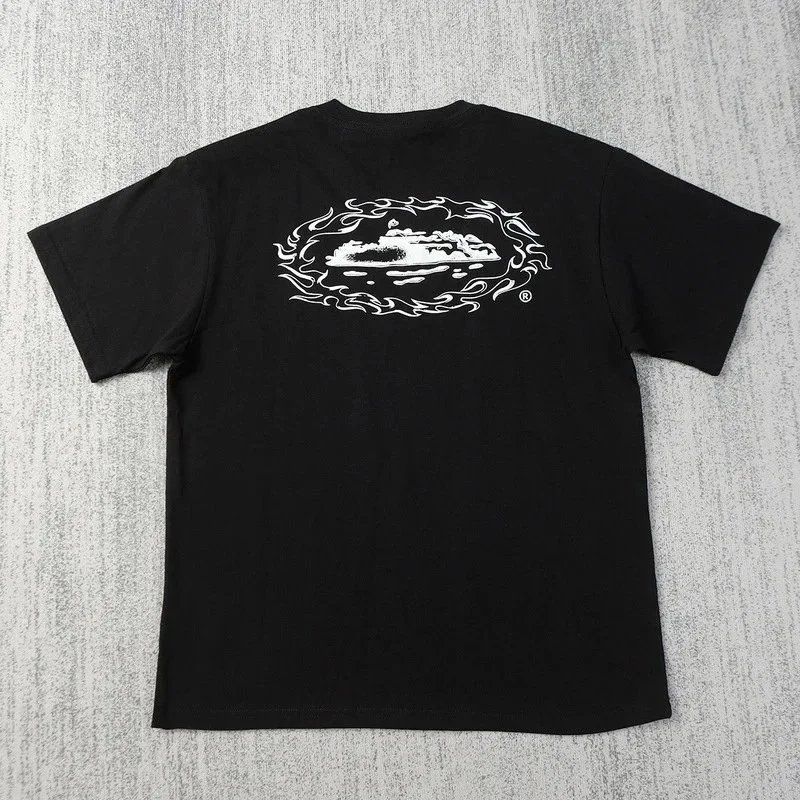 White Black Graphic Print Crew Neck T-Shirt