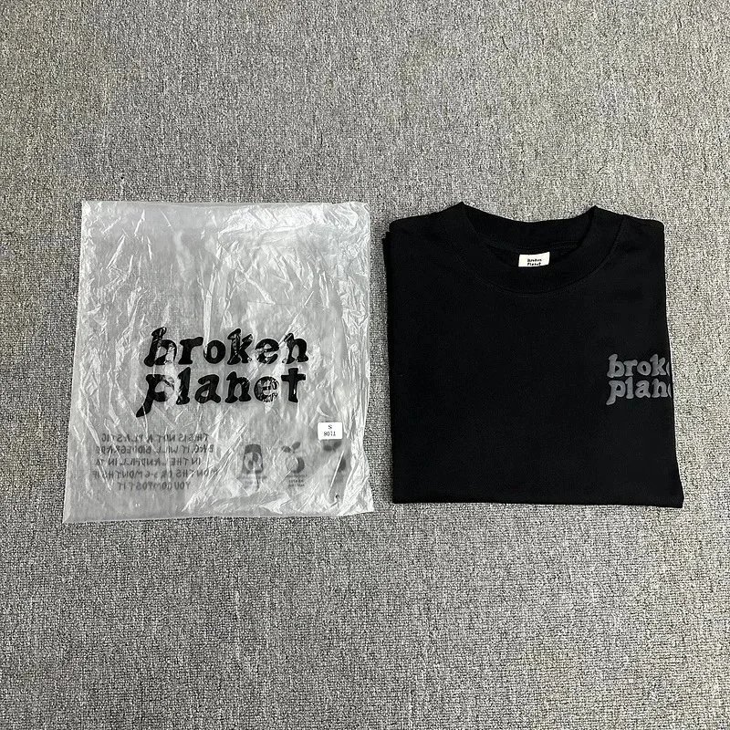 Broken Planet Black Graphic Print Streetwear T-Shirt