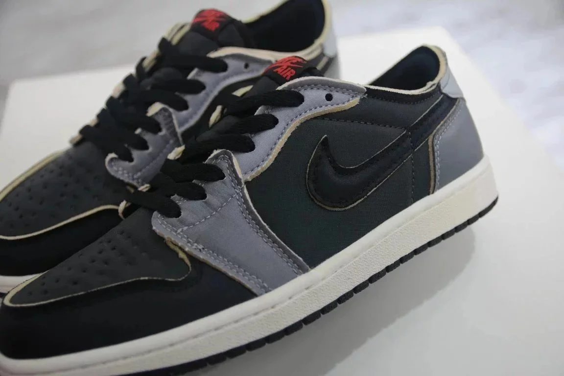 Nike Air Jordan 1 Black Grey Neutral Low Sneakers