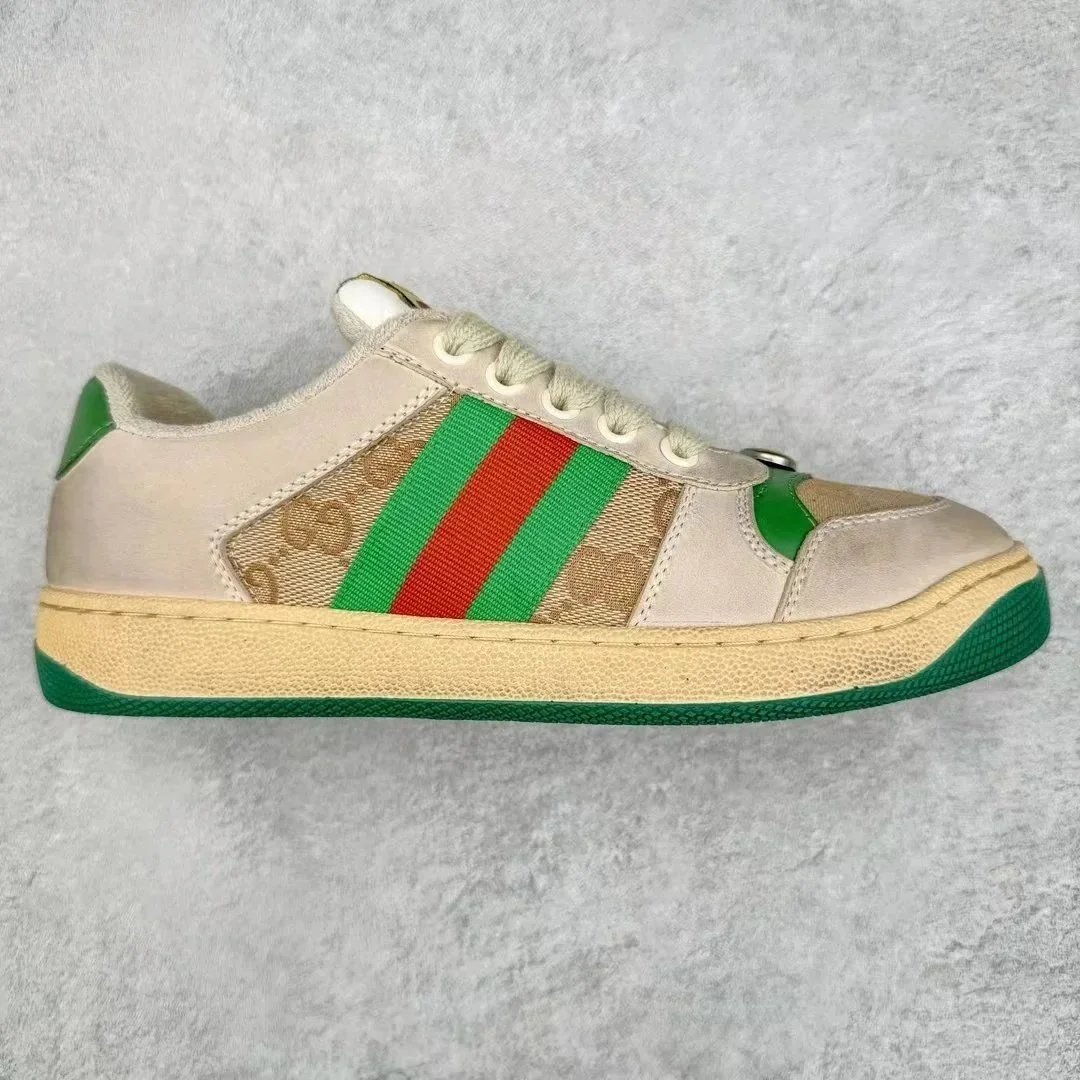 Gucci Ace Beige Web Stripe Casual Sneakers