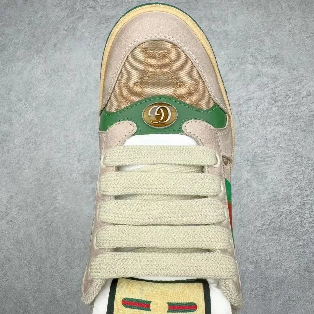 Gucci Ace Beige Web Stripe Casual Sneakers
