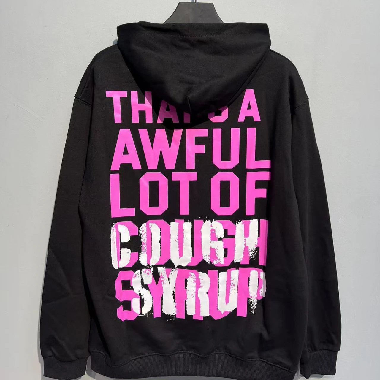 That's A Awful Lot Of Cough Syrup Black Graphic Hoodie