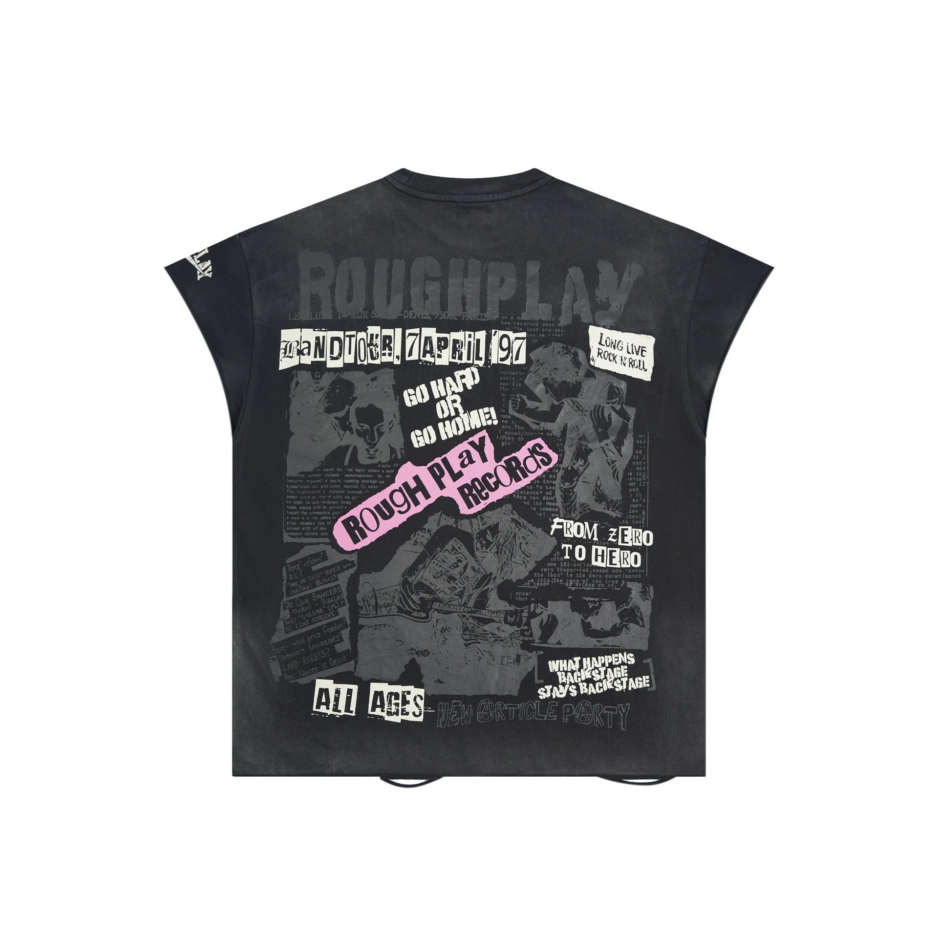 Rough Play Tour Of The World Black Graphic Tee