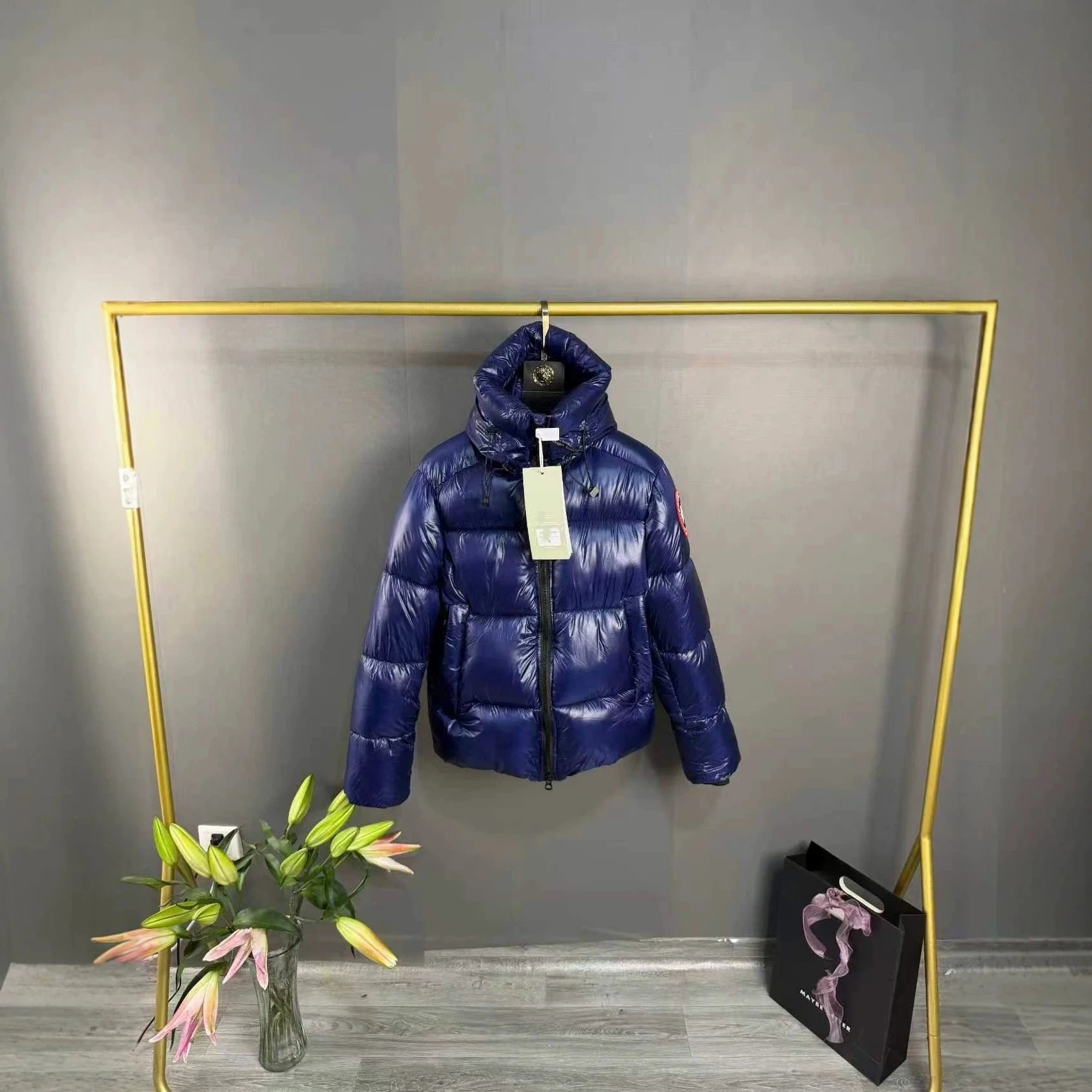 Canada Goose Chilliwack Silver Metallic Puffer Jacket