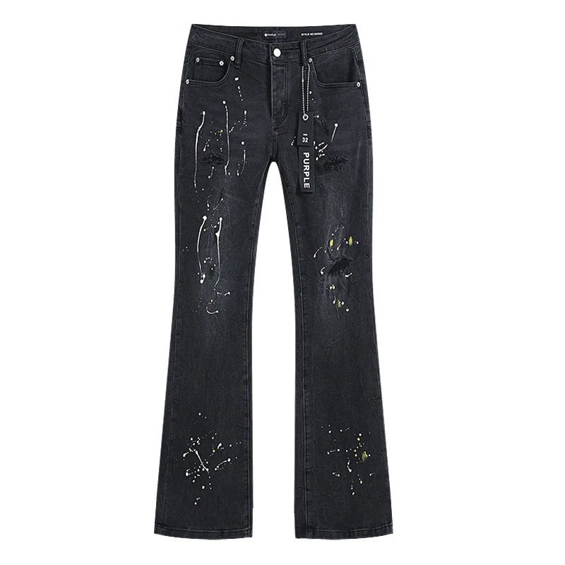 Black Denim Jeans Black Washed Distressed Style
