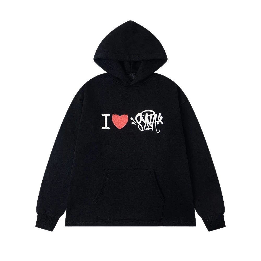 I Love Sank Gray Graffiti Hooded Sweatshirt