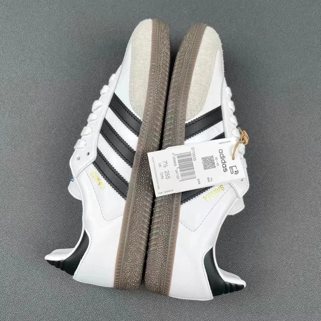 Adidas Samba White Black Classic Leather Sneakers