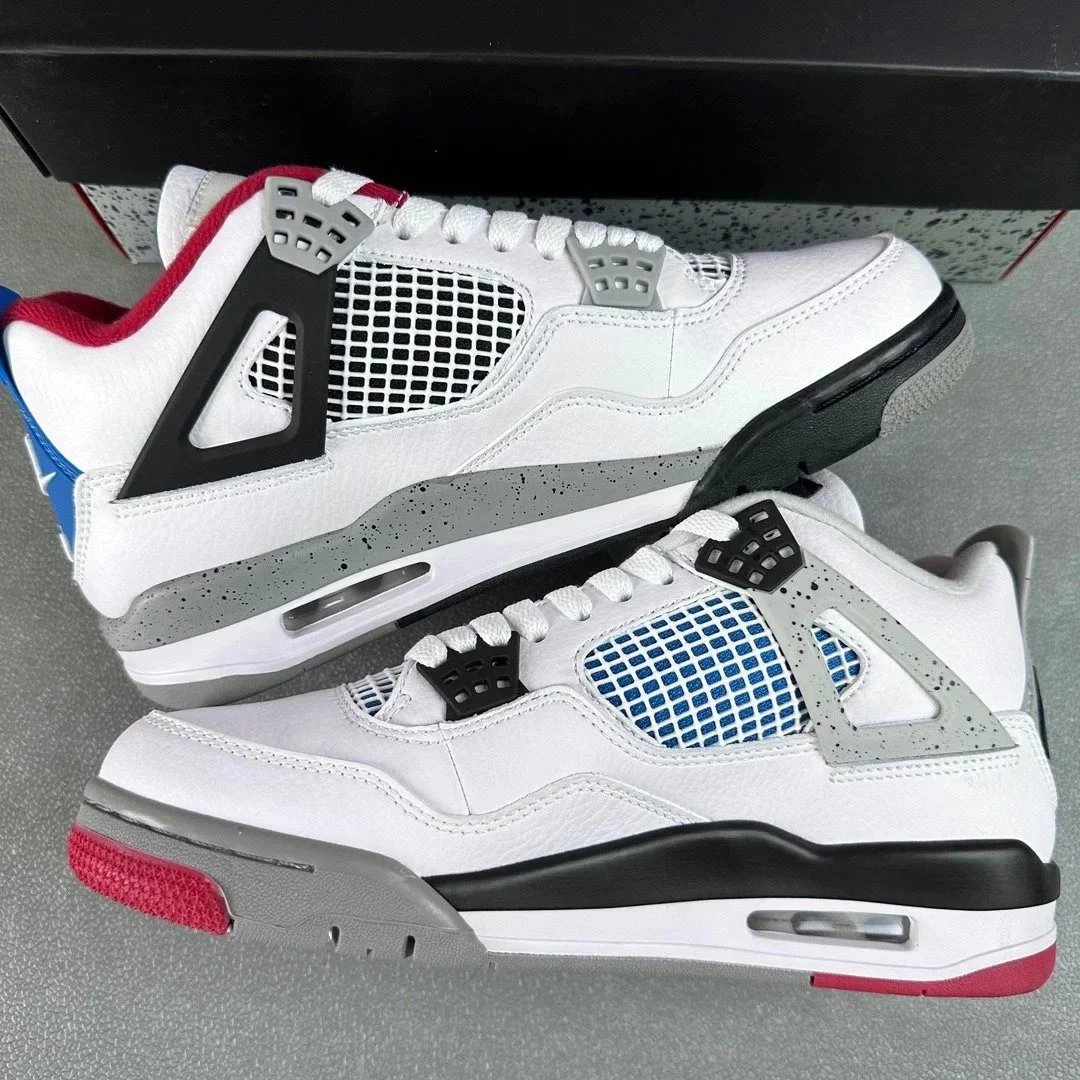 Air Jordan 4 Black Red Cement Grey White Blue Green Purple Yellow Olive