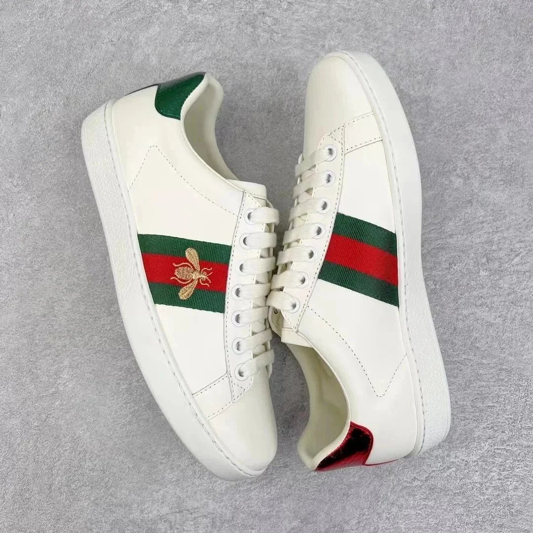 Gucci Ace White Embroidered Sneakers