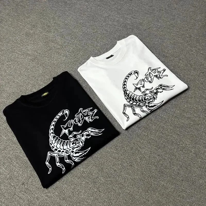 Corteiz Graphic Print Black White Streetwear T-Shirt