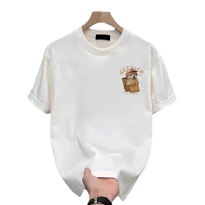 Cotton Graphic Print White Oversized T-Shirt