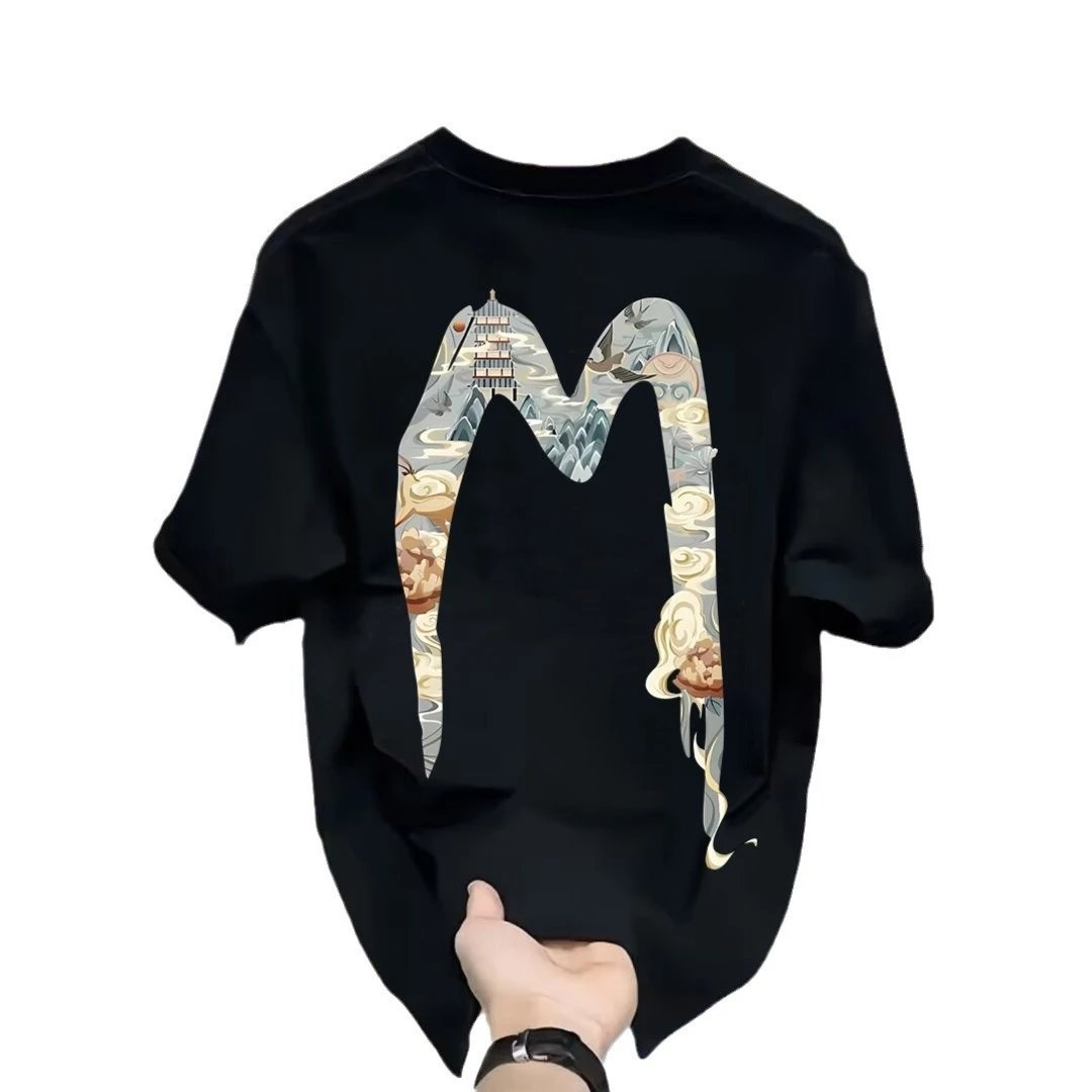 Black Graphic Print Oversized T-Shirt