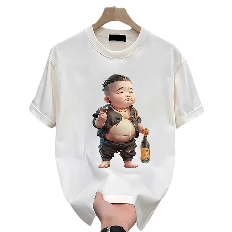 Cotton Graphic Print White Oversized T-Shirt