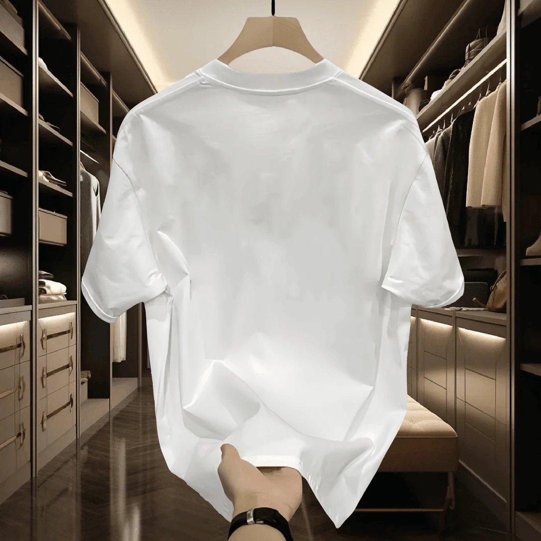 YZEE MC Graphic Print White Oversized T-Shirt