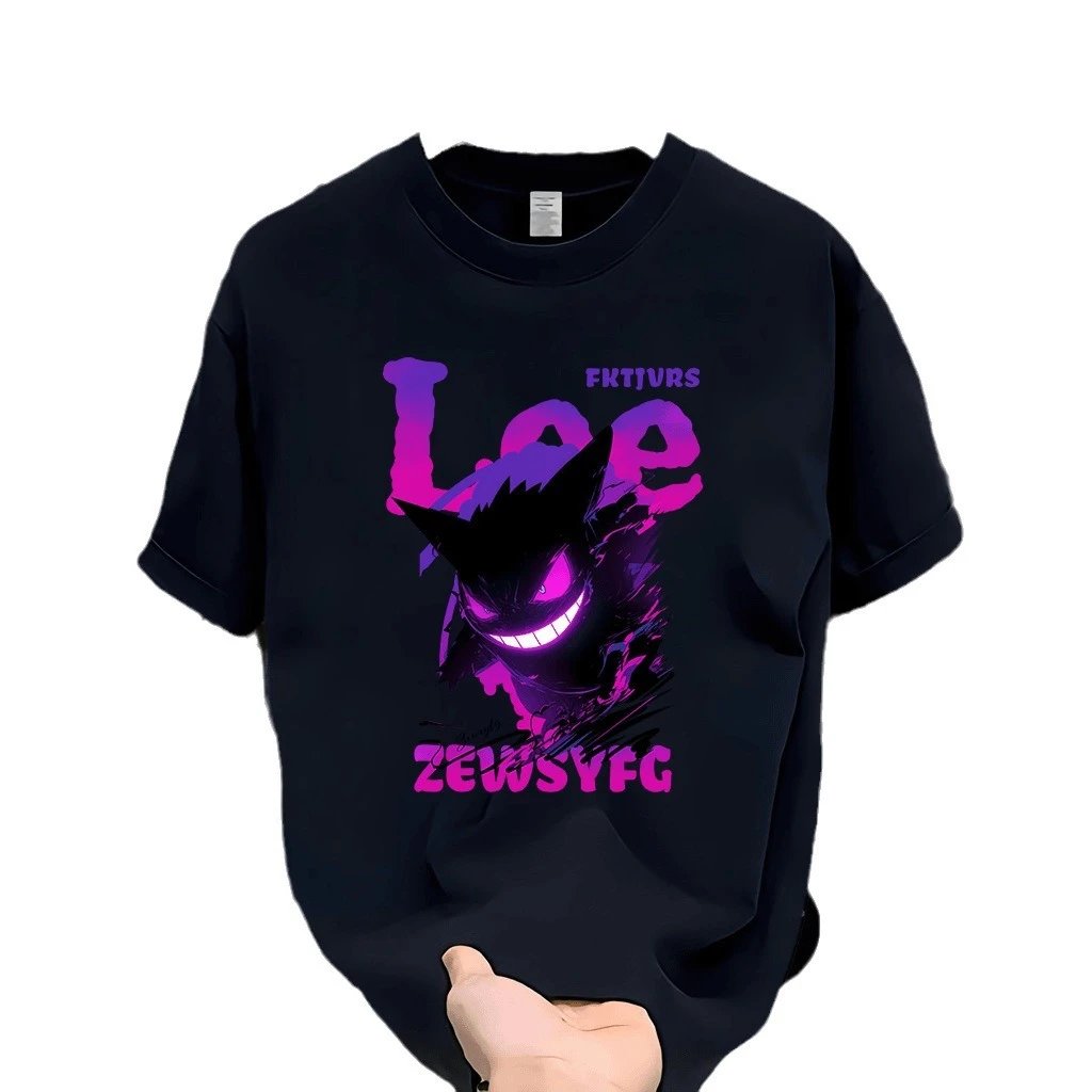 Gengar Graphic Print White Streetwear T-Shirt