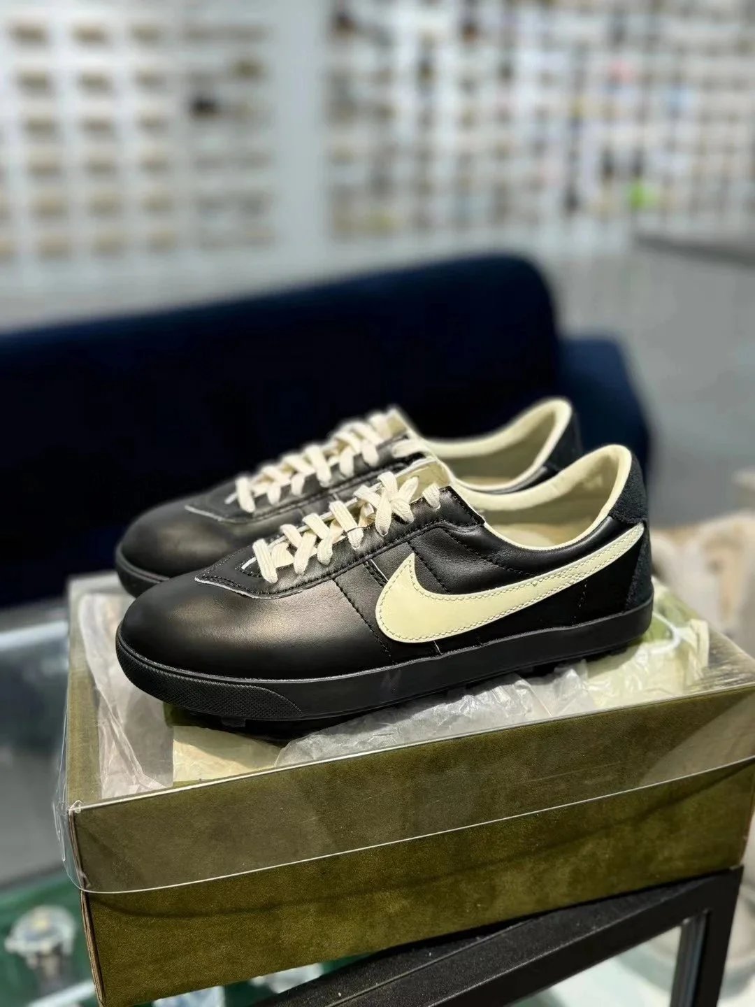 Nike Cortez Black Cream Classic Running Shoes