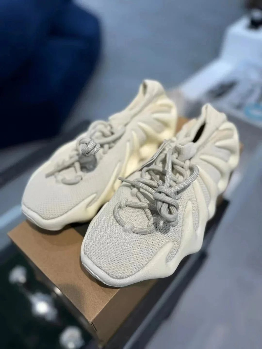 Adidas Yeezy Foam Runner White Knit Sneakers