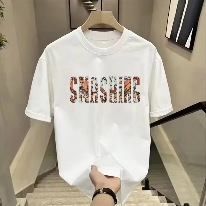 White Graphic Print Oversized T-Shirt