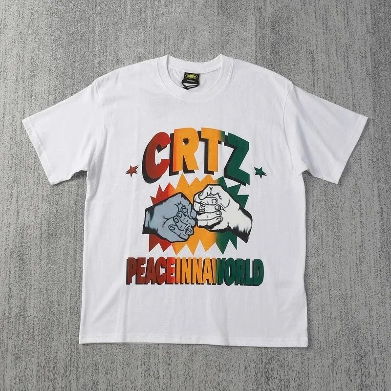 Cortez Graphic Print White Black Streetwear T-Shirt