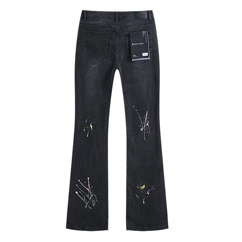Black Denim Jeans Black Washed Distressed Style