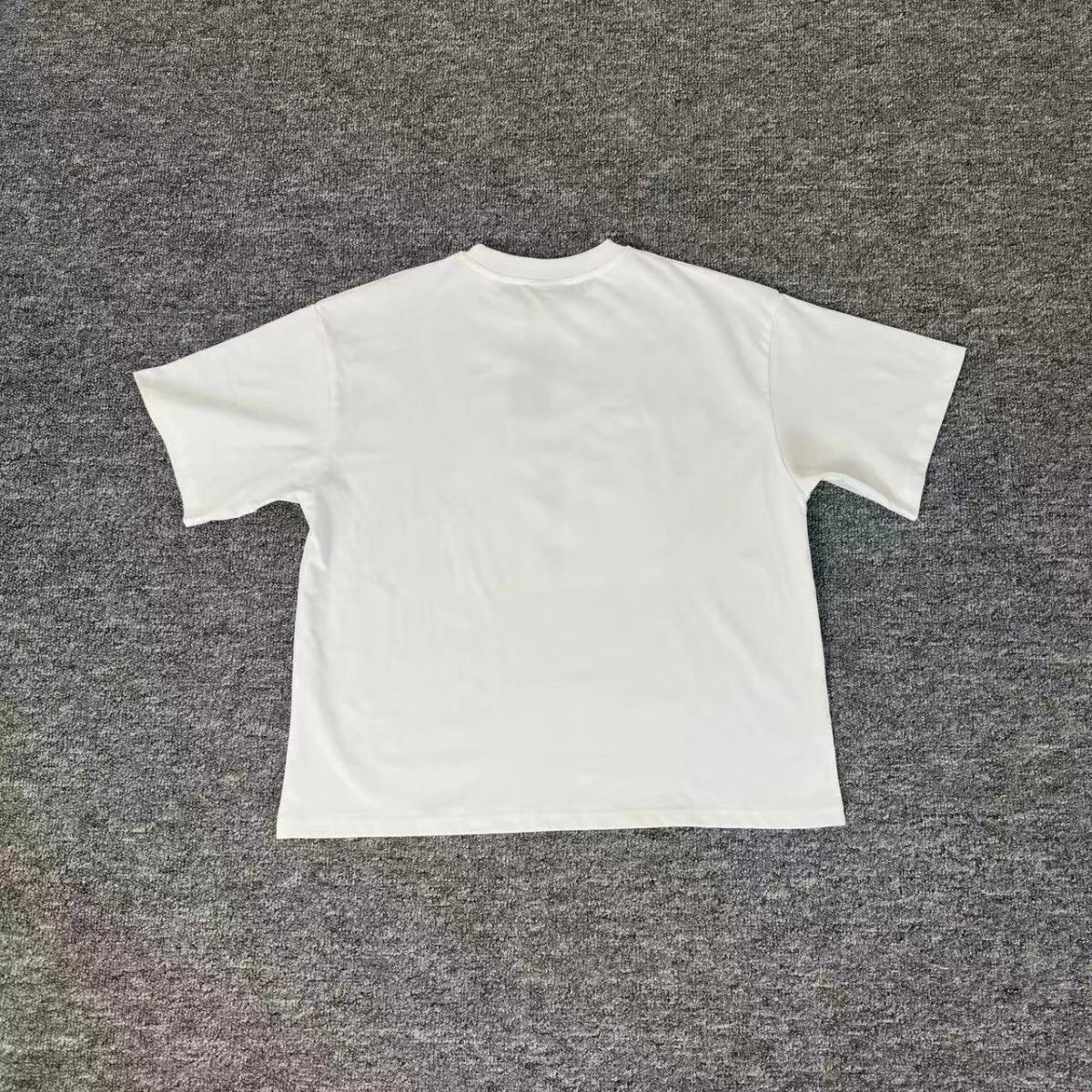 White Graphic Print T-Shirt With Six Gradient Circles Streetwear