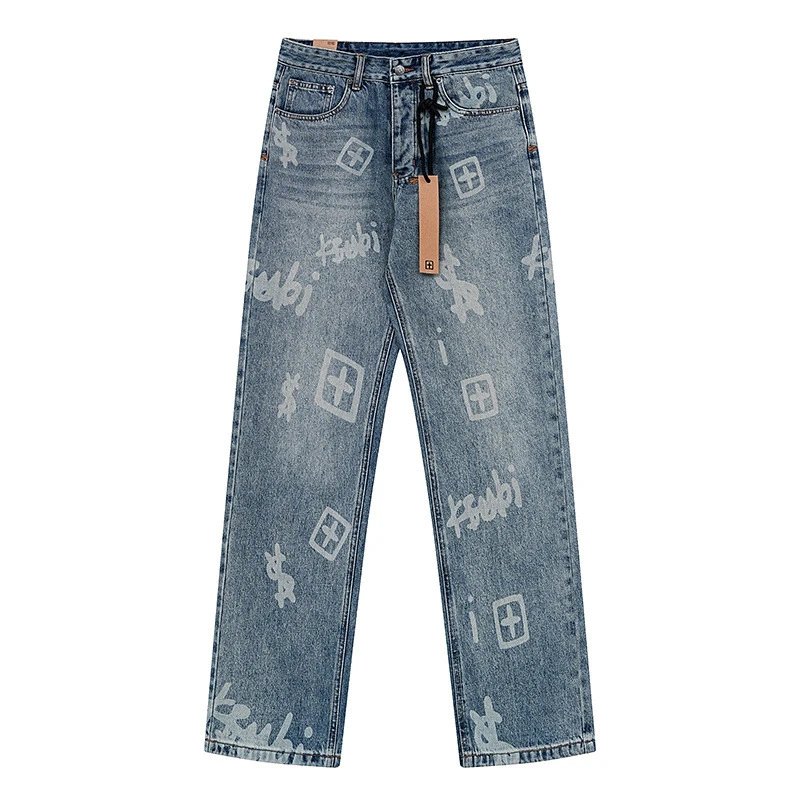 Freaky Jeans 30 Light Blue Distressed Streetwear Denim Pants