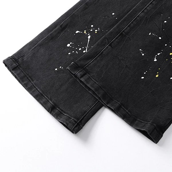 Black Denim Jeans Black Washed Distressed Style
