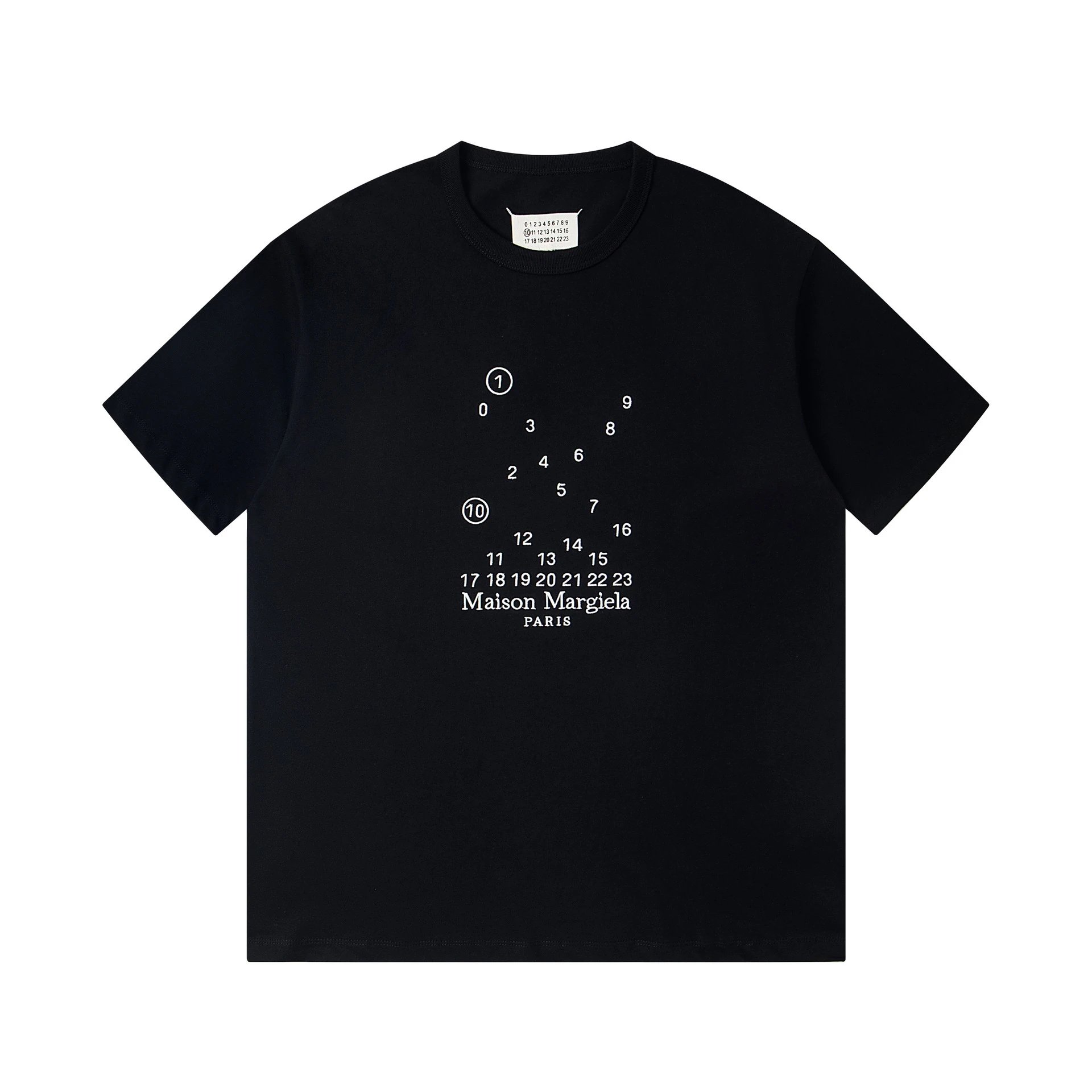 Maison Margiela Number Print Black Graphic T-Shirt