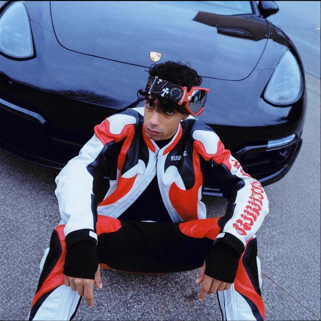 Kush K Racing Jacket White Red Black Moto Style