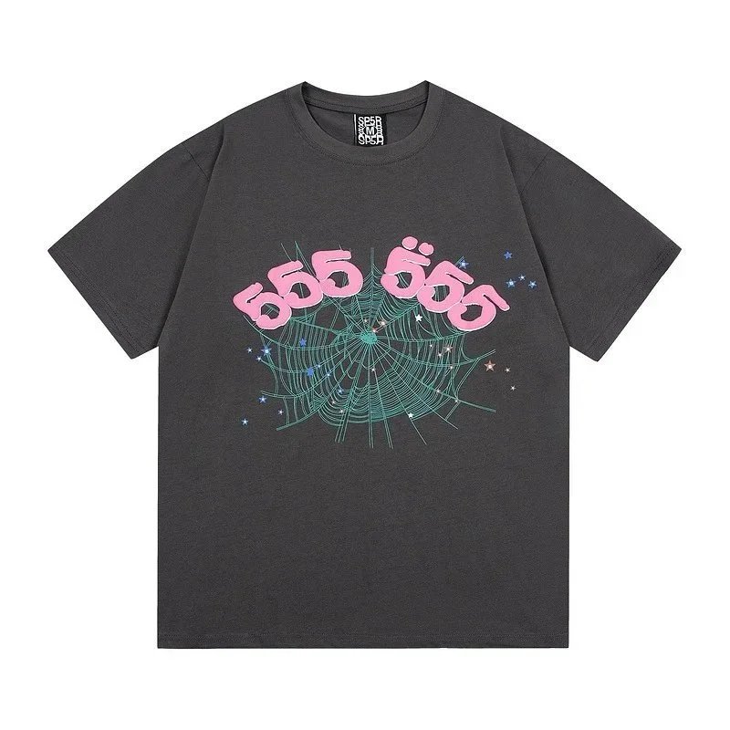 Graphic Tee 666 Spiderweb Brown Gray Navy Black Streetwear