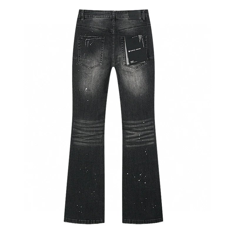 Purple Brand Style No.002025 Black Distressed Slim Fit Jeans