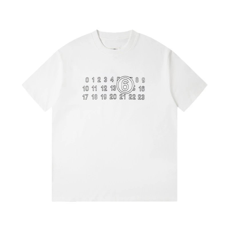Maison Margiela Number Print Black Graphic T-Shirt