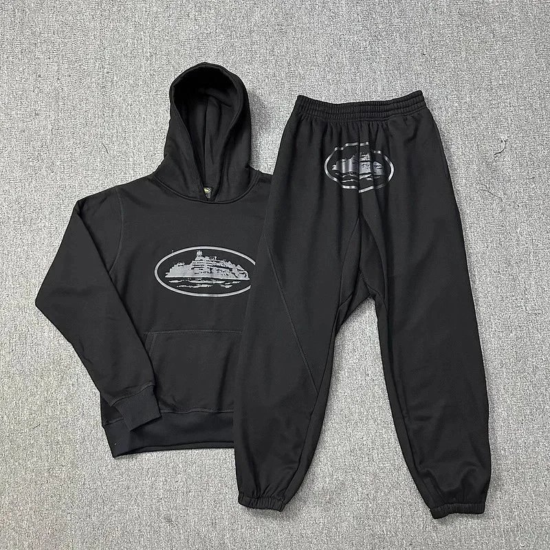 Cruise Ship Logo Hoodie and Jogger Set Pastel and Bold Color Streetwear