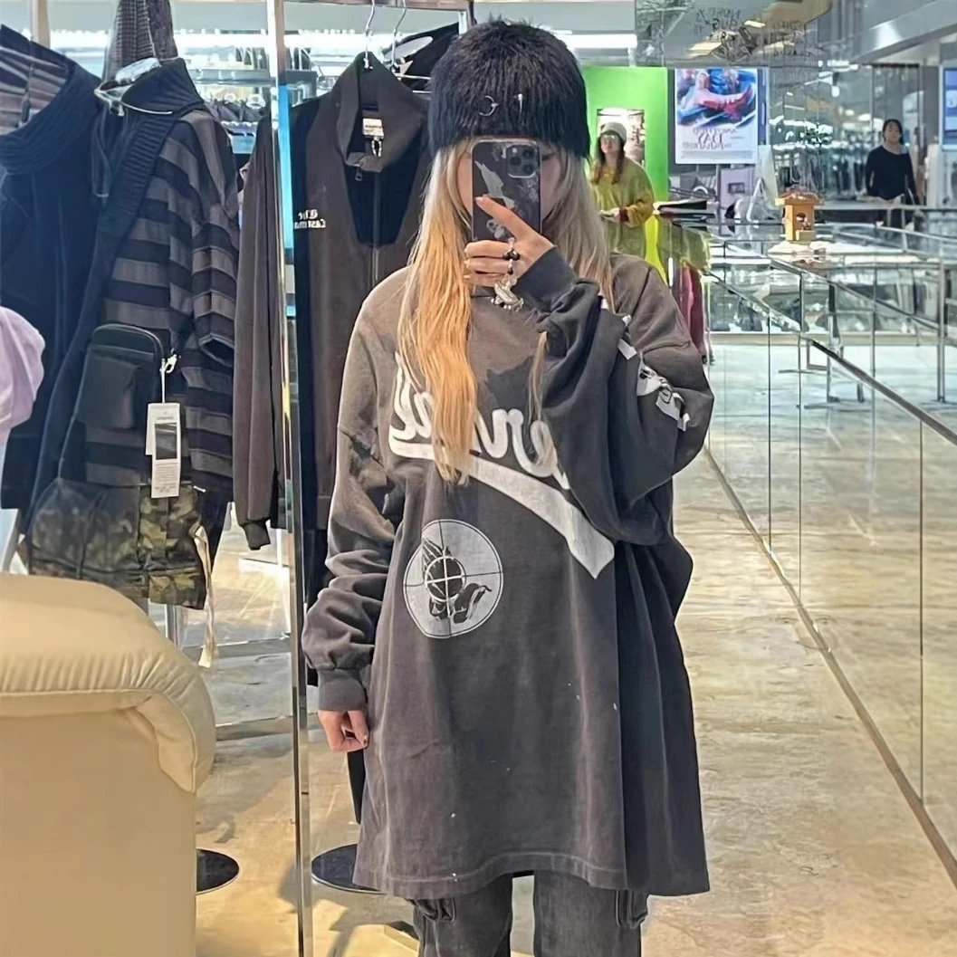 Fear of God Essentials Gray Oversized Long Sleeve T-Shirt
