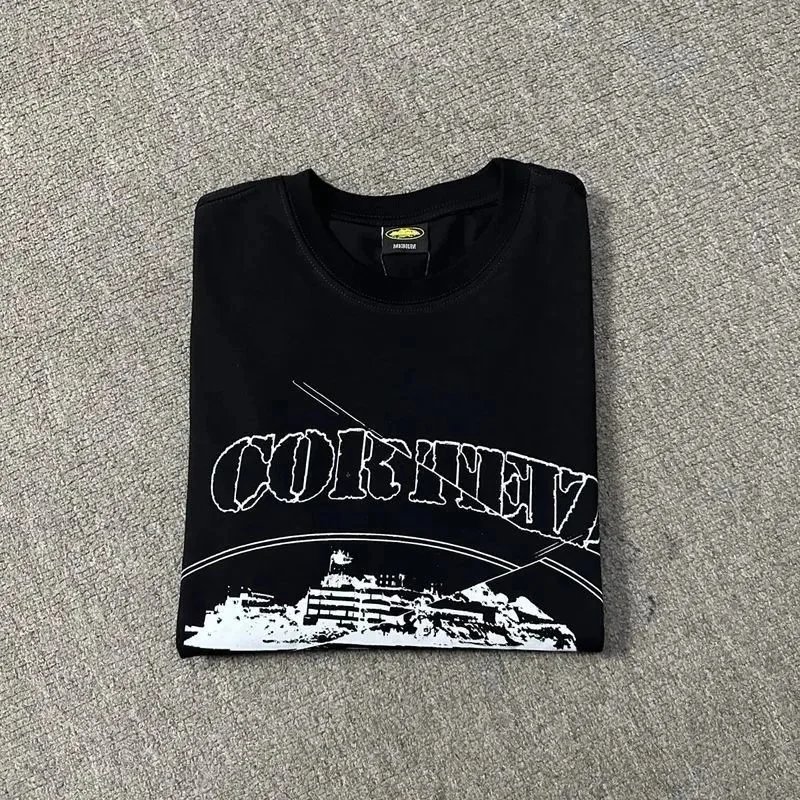 Cortez Graphic Print Black Streetwear T-Shirt
