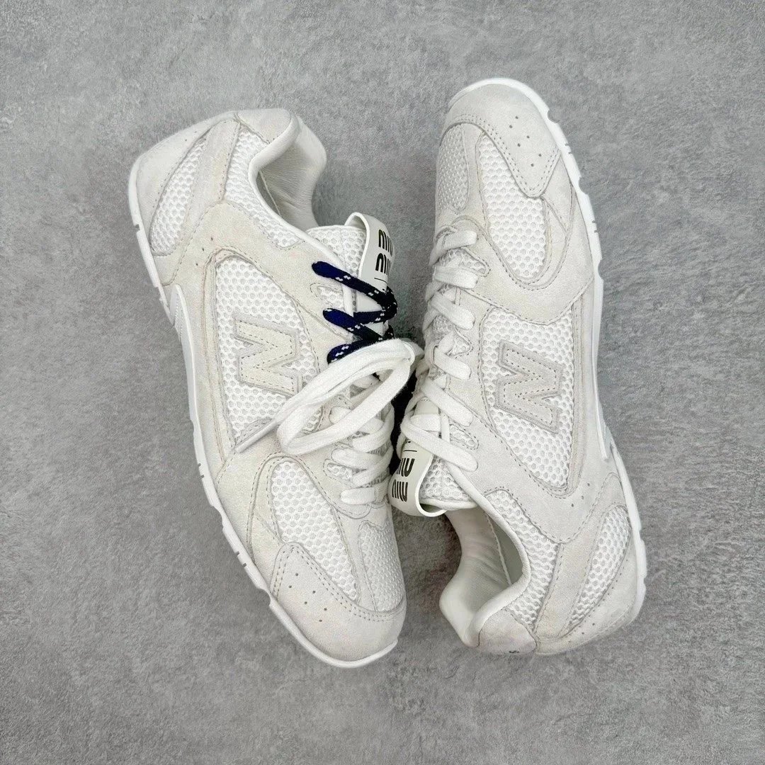 Miu Miu New Balance 530 White Mesh Sneakers