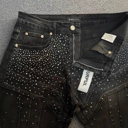 Denim Jeans Black Flared Style