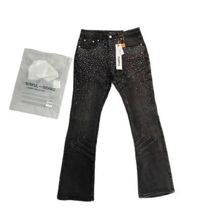 Denim Jeans Black Flared Style