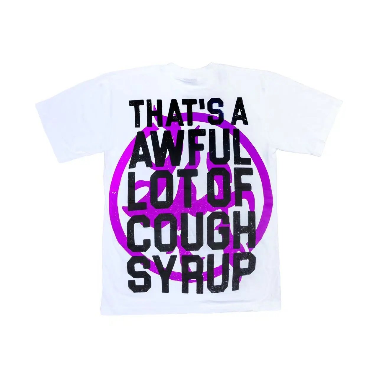 White Graphic Tee Purple Black Streetwear T-Shirt