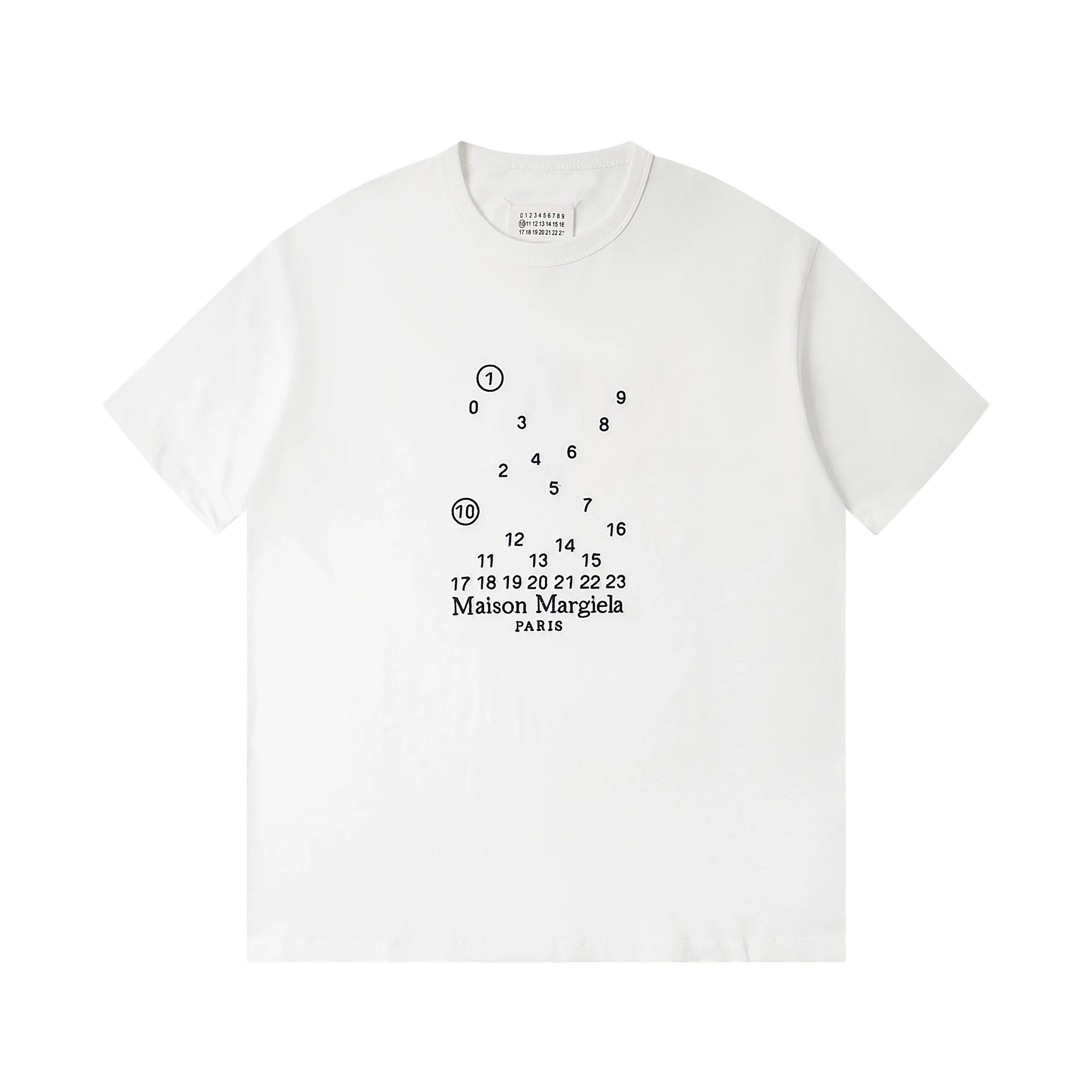 Maison Margiela Number Print Black Graphic T-Shirt