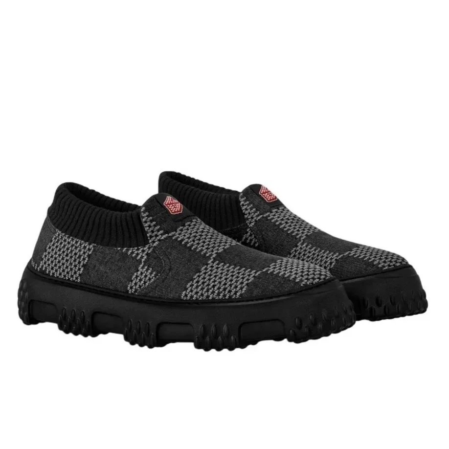 MAHU Casual Shoes Space Lander Knit Slip-On — Black