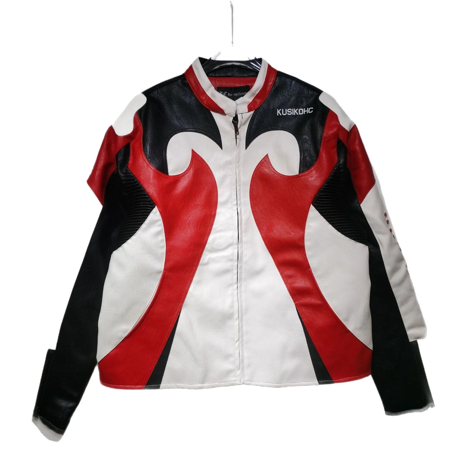 Kush K Racing Jacket White Red Black Moto Style