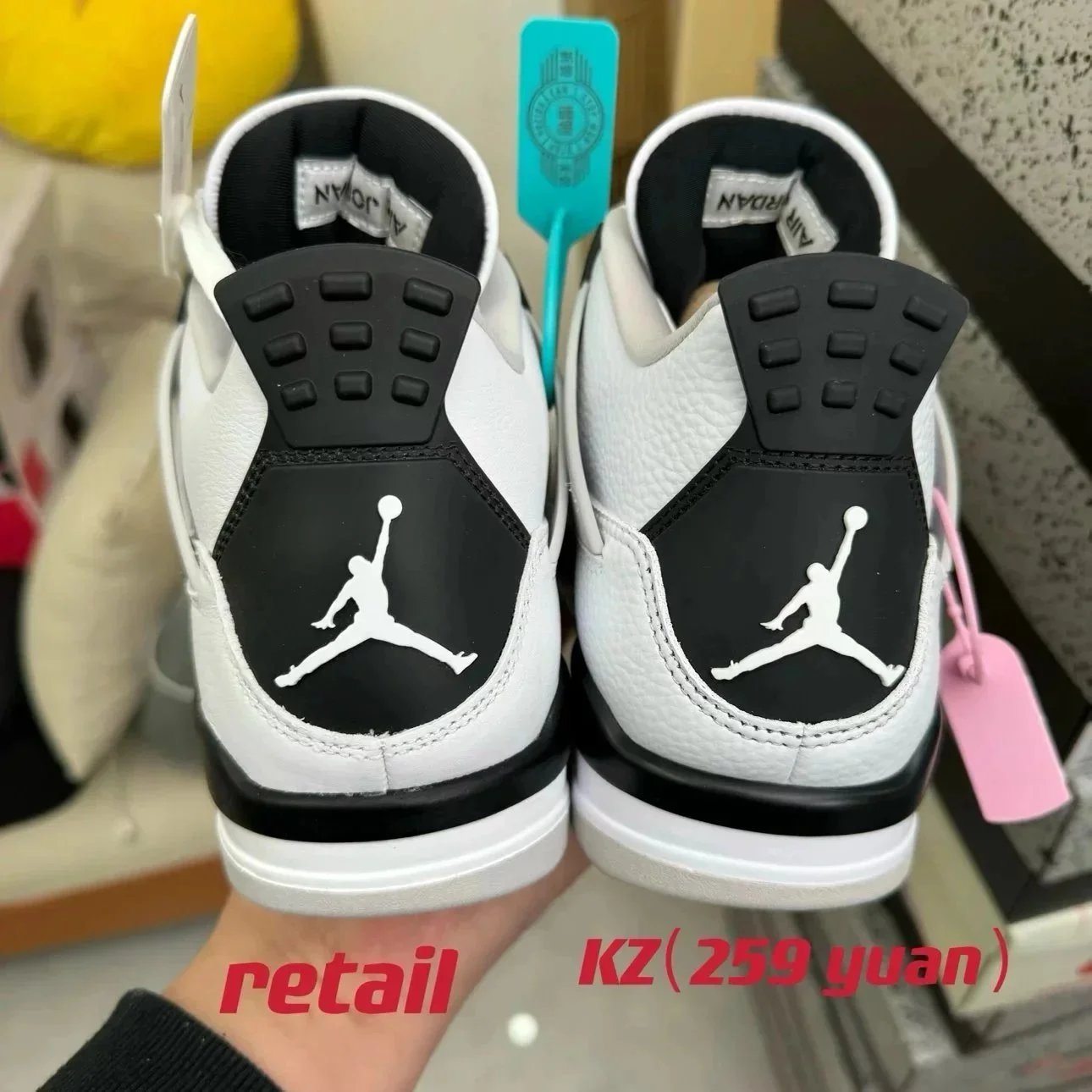 Jordan Air Jordan 4 White Black Retro Sneakers