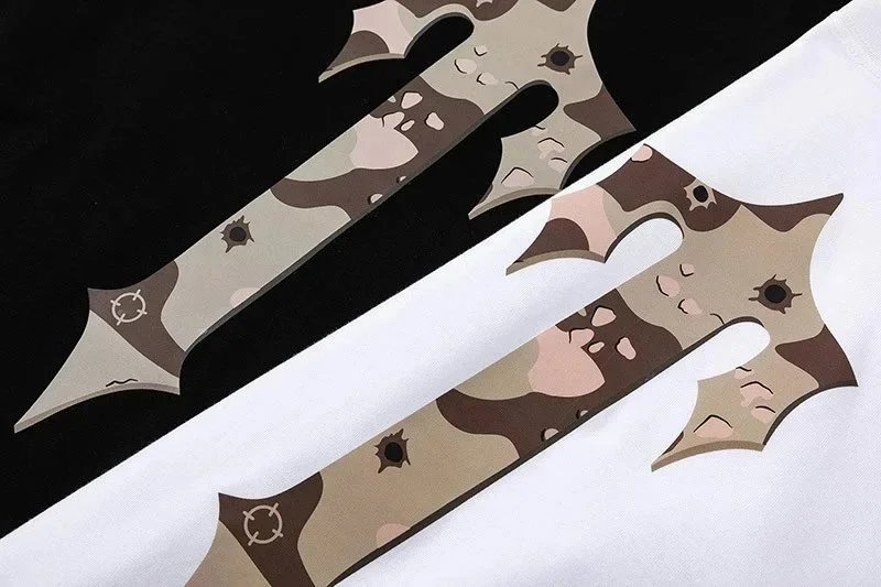 Travis Scott Cactus Jack Camo Cross Graphic T-Shirt