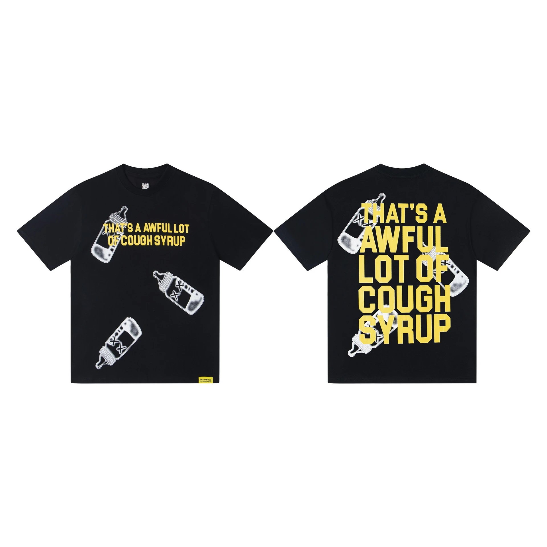 Unbranded T-Shirts Graphic Print Crew Neck — TS07-Black