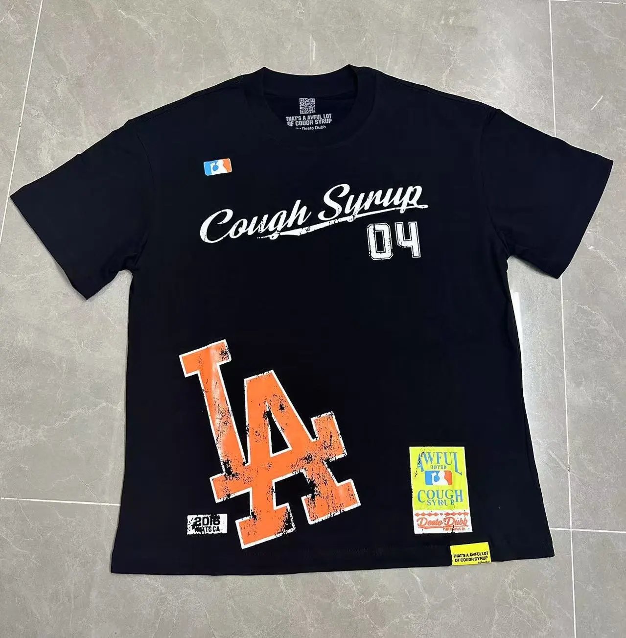 Unbranded T-Shirts Graphic Print Crew Neck — TS20-Black