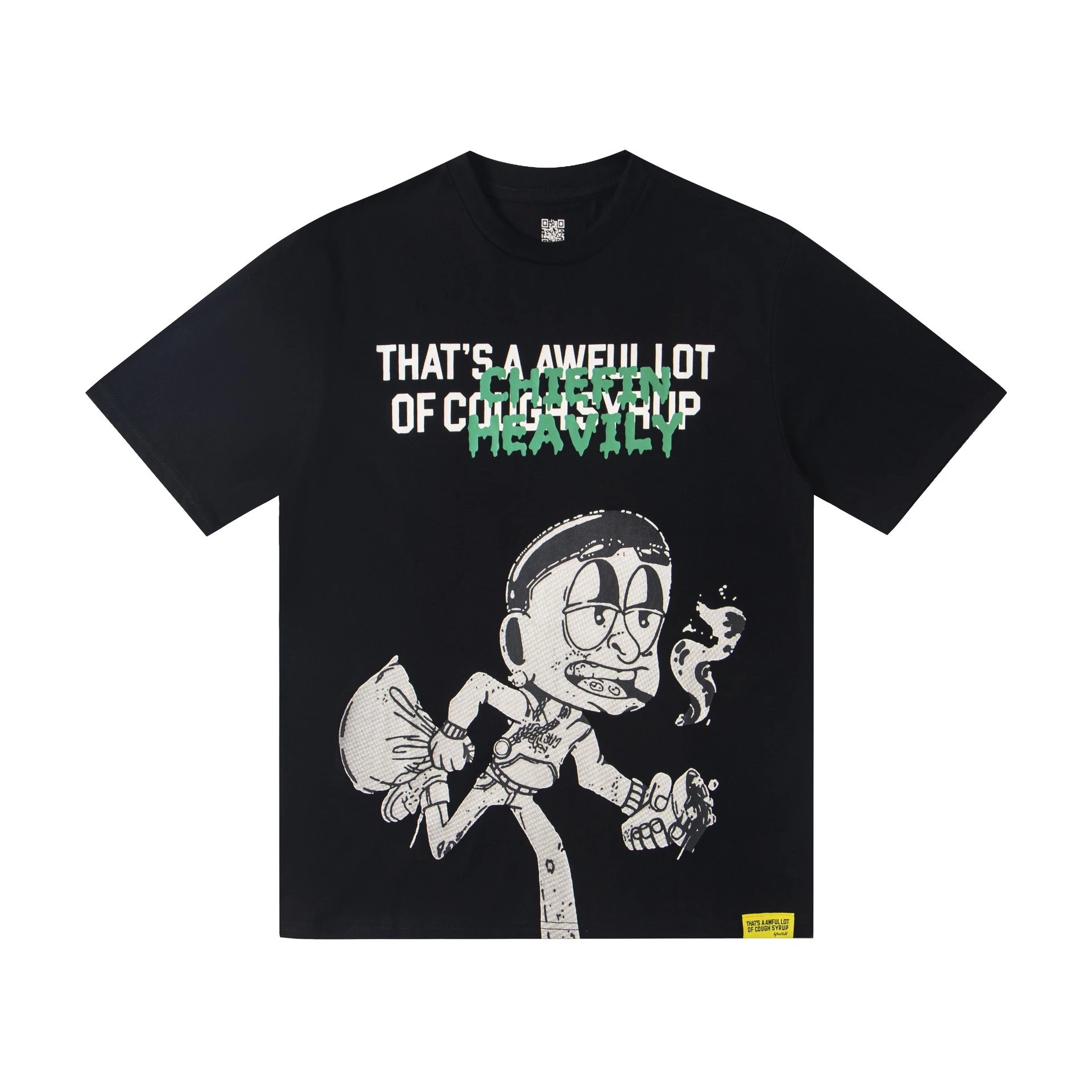Unbranded T-Shirts Graphic Print Crew Neck — TS02-Black