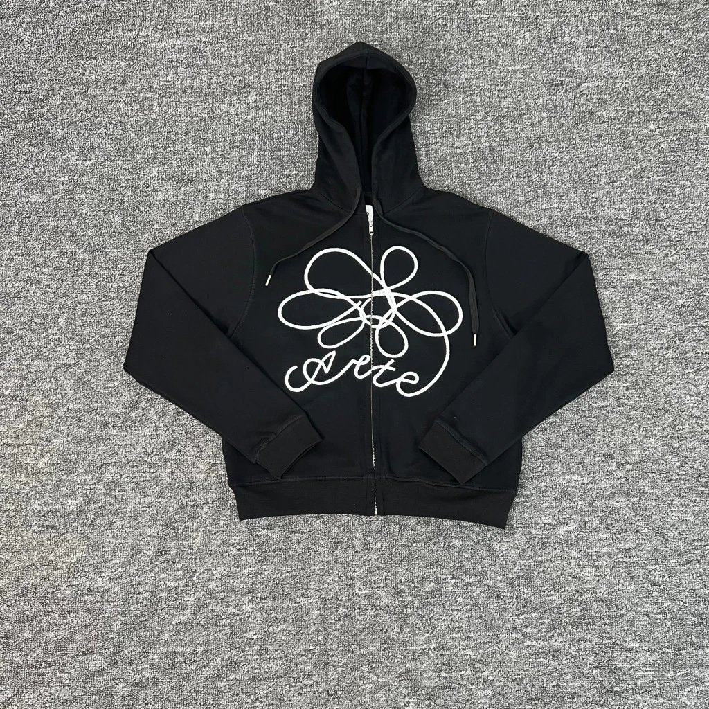 Arte T-Shirts Graphic Print T-Shirt — 301 Black (Hoodie)