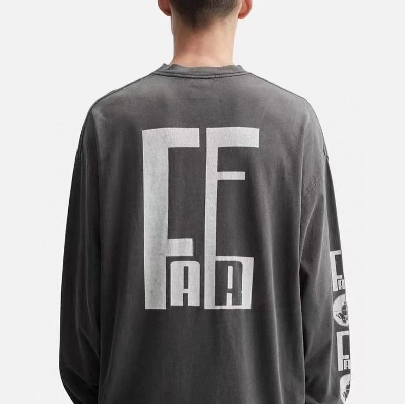Fear of God Essentials Gray Oversized Long Sleeve T-Shirt